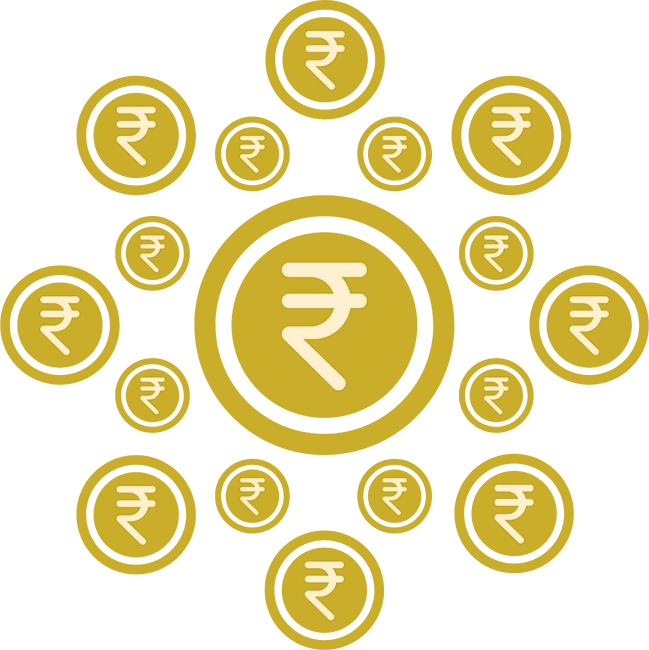 gold rupee coins